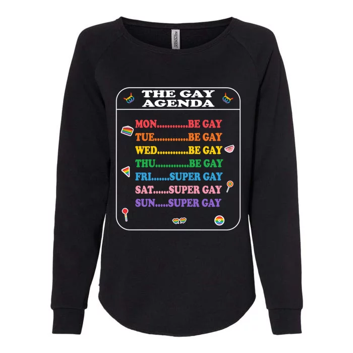 The Agenda Funny Pride Weekly Calendar Lgbtq Days Great Gift Womens California Wash Sweatshirt