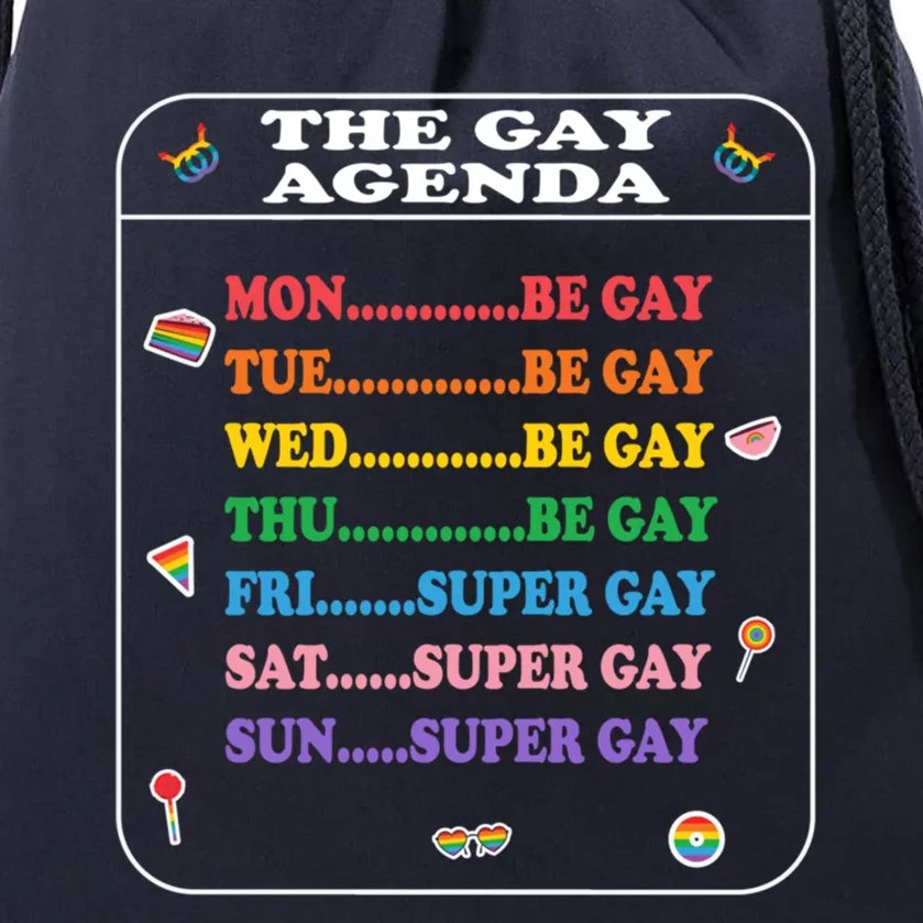 The Agenda Funny Pride Weekly Calendar Lgbtq Days Great Gift Drawstring Bag