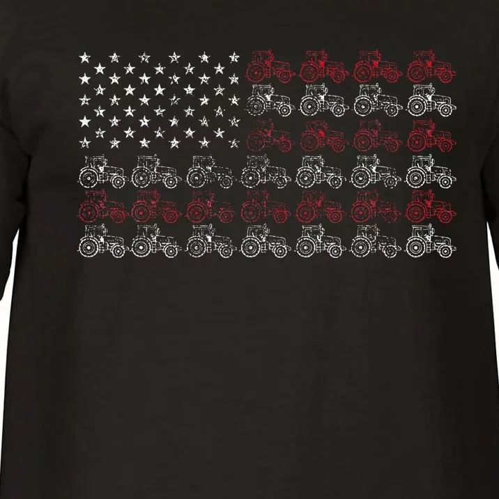 Tractor American Flag Farmer Comfort Colors T-Shirt