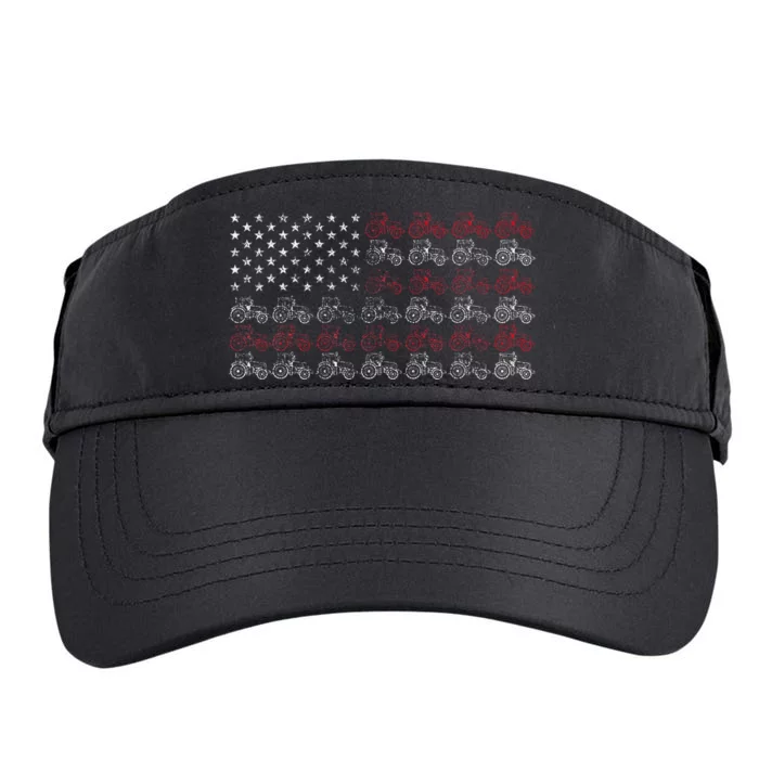 Tractor American Flag Farmer Adult Drive Performance Visor