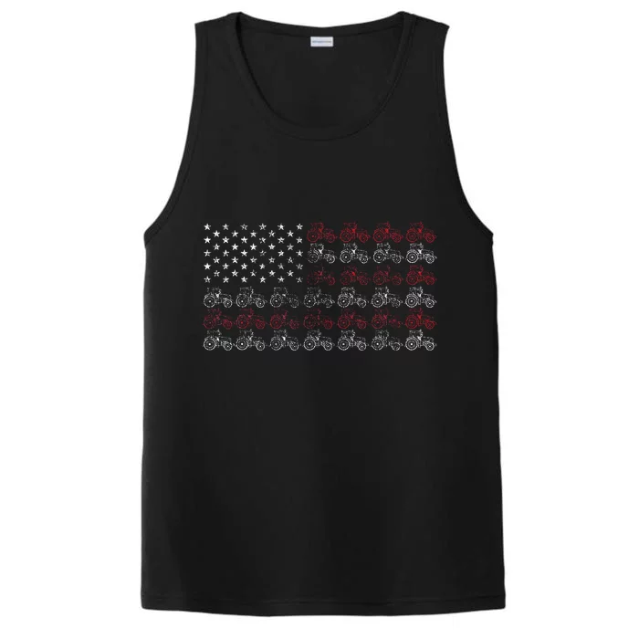 Tractor American Flag Farmer Performance Tank