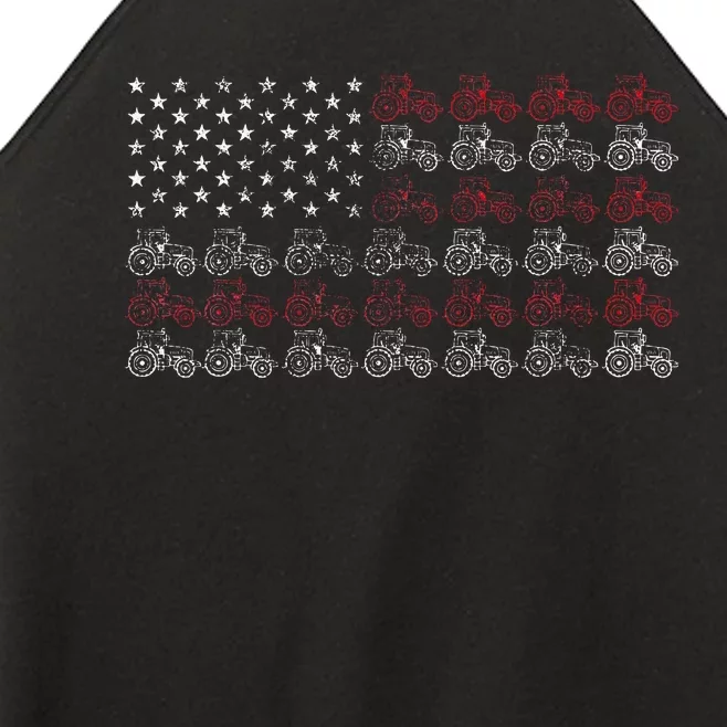 Tractor American Flag Farmer Women’s Perfect Tri Rocker Tank