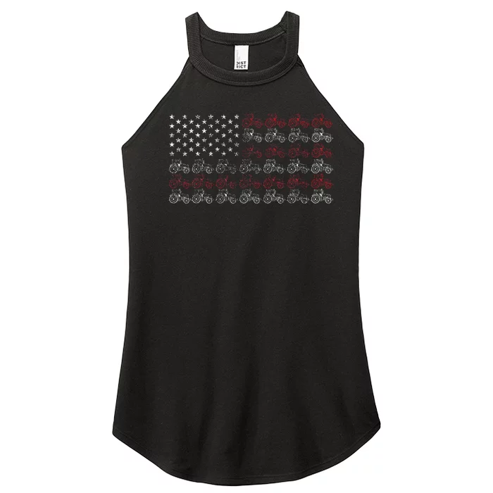 Tractor American Flag Farmer Women’s Perfect Tri Rocker Tank