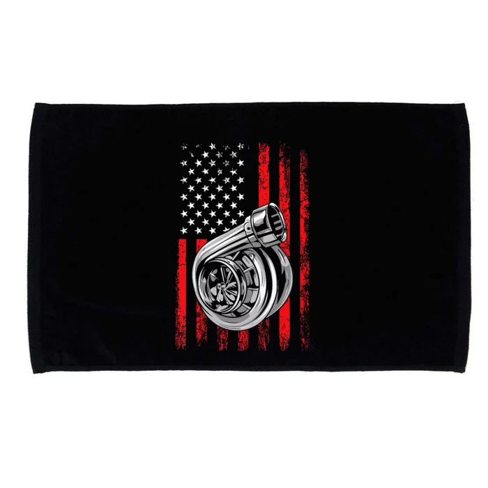 Turbo American Flag Racing Turbo Microfiber Hand Towel