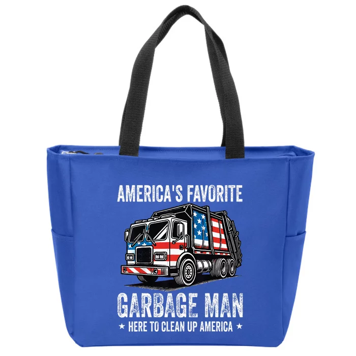 Trump AmericaS Favorite Garbage Man Trump In Trash Truck Zip Tote Bag