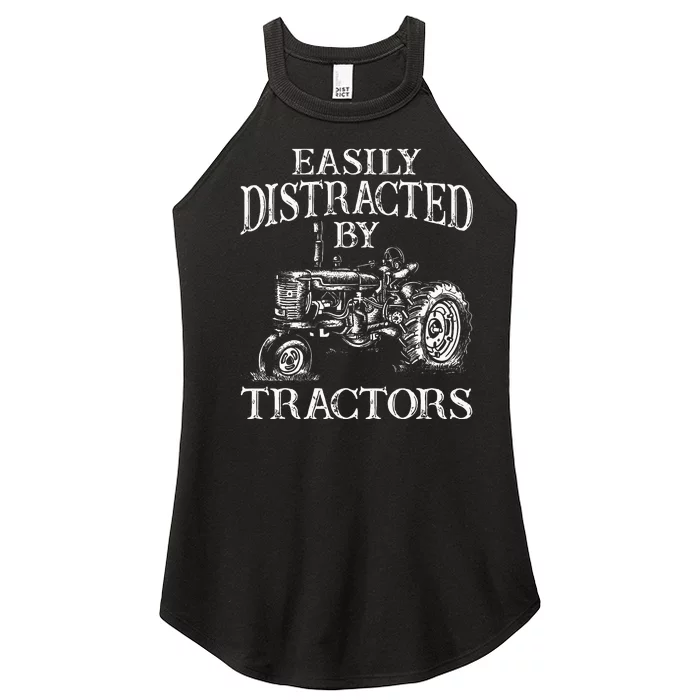 Tractor Art For Women Farming Agriculture Farmer Truck Women’s Perfect Tri Rocker Tank