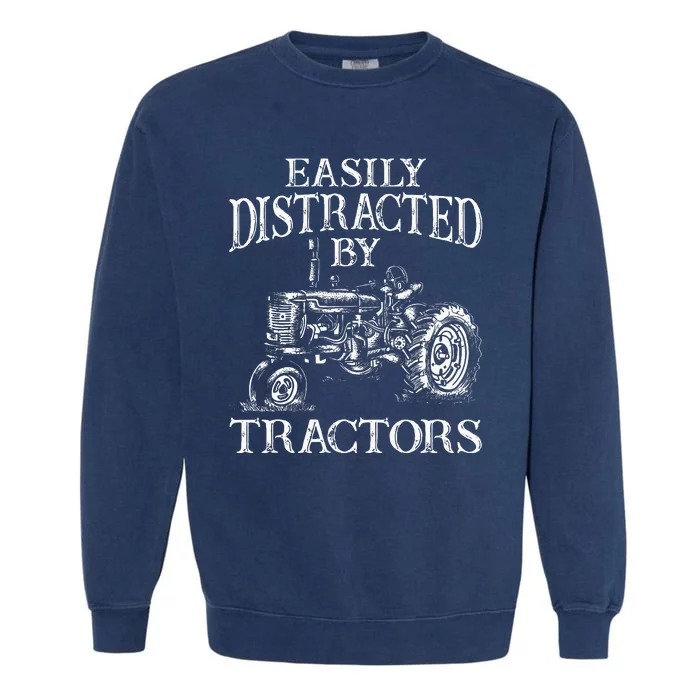 Tractor Art For Women Farming Agriculture Farmer Truck Garment-Dyed Sweatshirt