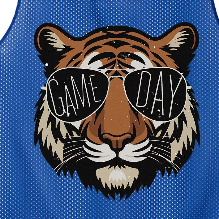 Touchdown American Football Game Day Thanksgiving Tiger Cool Mesh Reversible Basketball Jersey Tank