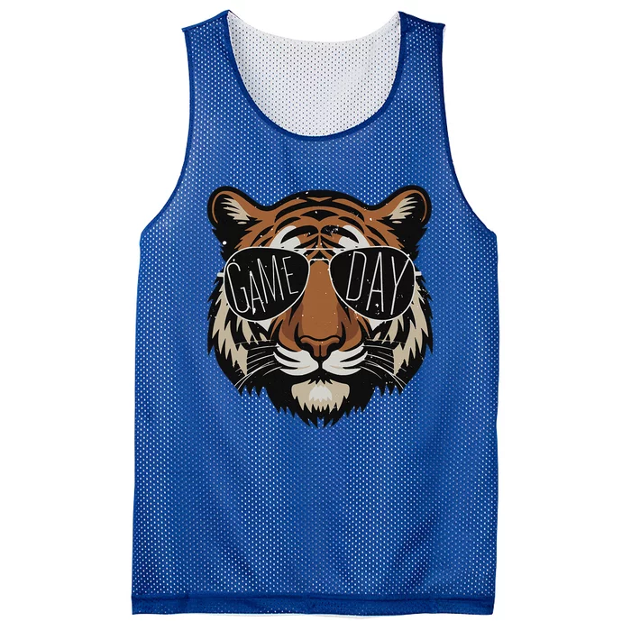 Touchdown American Football Game Day Thanksgiving Tiger Cool Mesh Reversible Basketball Jersey Tank