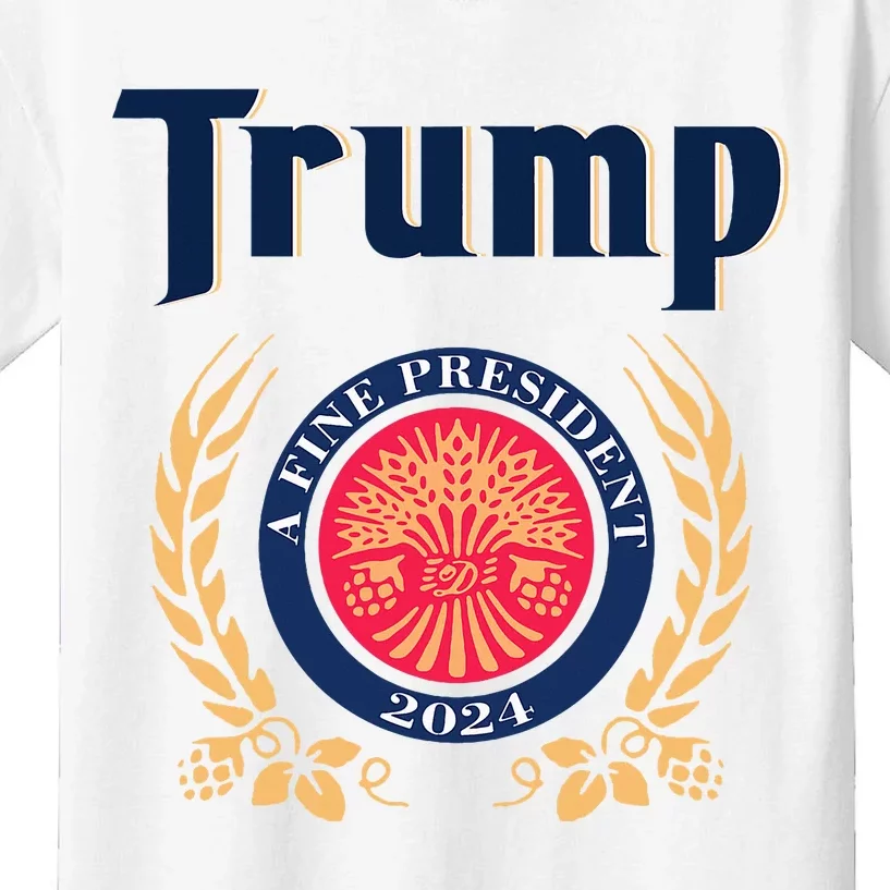 Trump A Fine President 2024 Kids T-Shirt