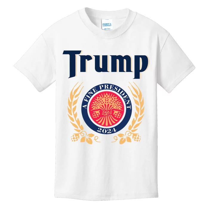 Trump A Fine President 2024 Kids T-Shirt