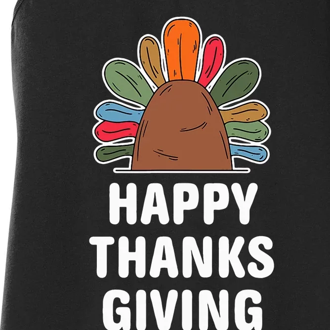 Thankful Autumn Fall Design Harvest Celebration Women's Racerback Tank