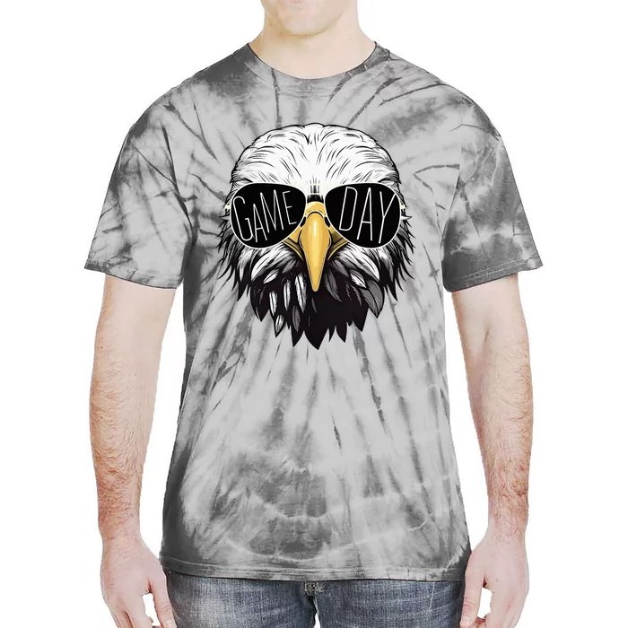 Touchdown American Football Game Day Thanksgiving Bald Eagle Tie-Dye T-Shirt