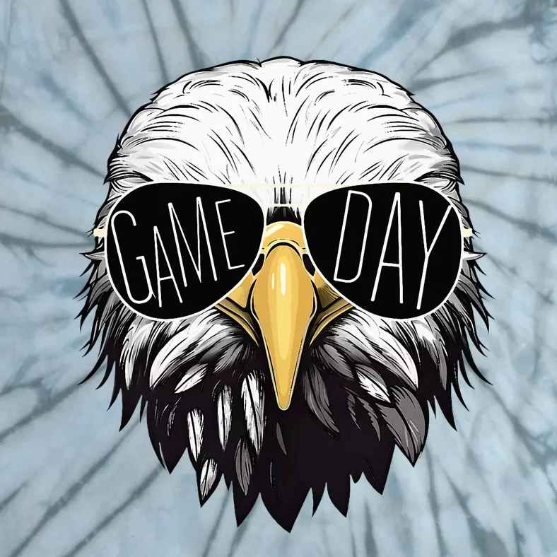 Touchdown American Football Game Day Thanksgiving Bald Eagle Tie-Dye T-Shirt