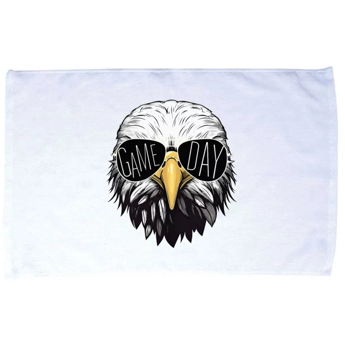 Touchdown American Football Game Day Thanksgiving Bald Eagle Microfiber Hand Towel