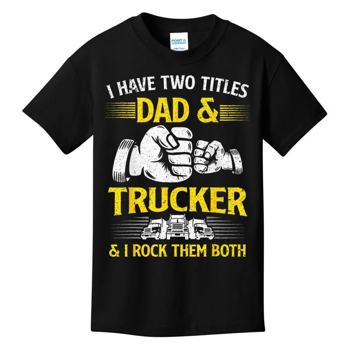 Trucker Accessories For Truck Driver Kids T-Shirt