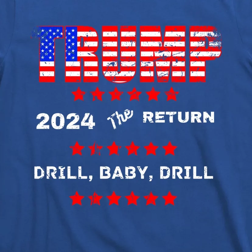 Trump American Flag Patriotic Fourth Of July Usa Drill Gift T-Shirt