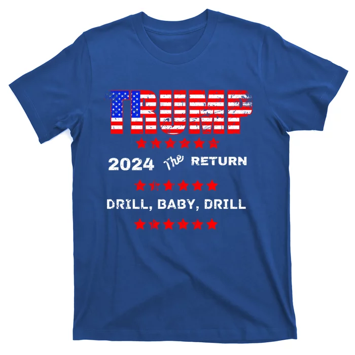 Trump American Flag Patriotic Fourth Of July Usa Drill Gift T-Shirt