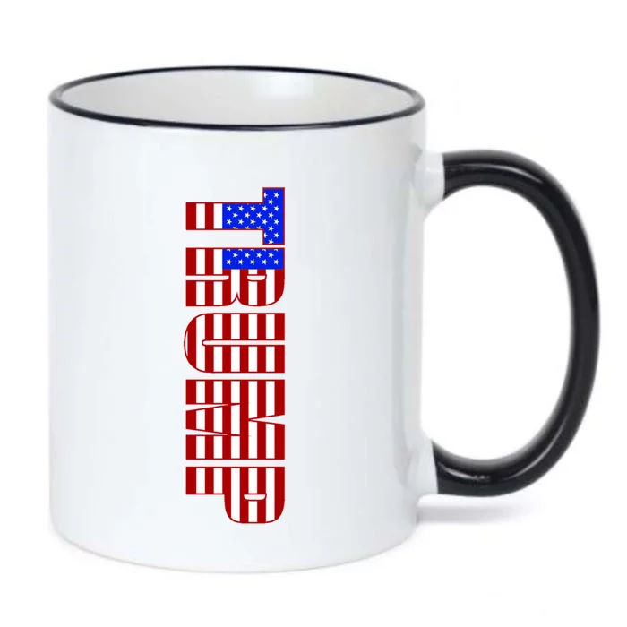 Trump American Flag Patriotic Fourth Of July Usa Gift Black Color Changing Mug