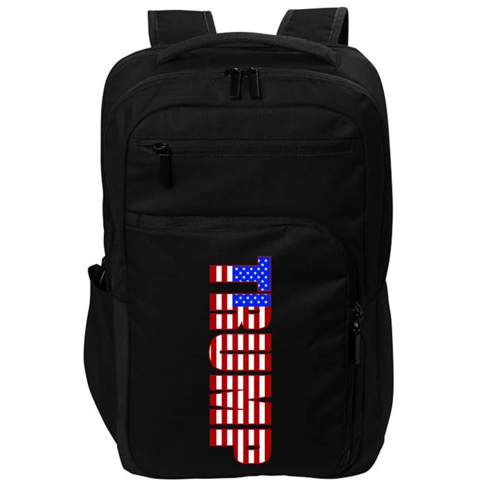 Trump American Flag Patriotic Fourth Of July Usa Gift Impact Tech Backpack