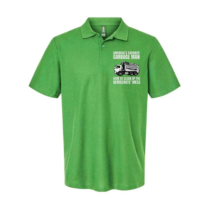 Trump AmericaS Favorite Garbage Man Trash Truck Softstyle Adult Sport Polo