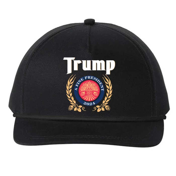 Trump A Fine President 2024 Snapback Five-Panel Rope Hat