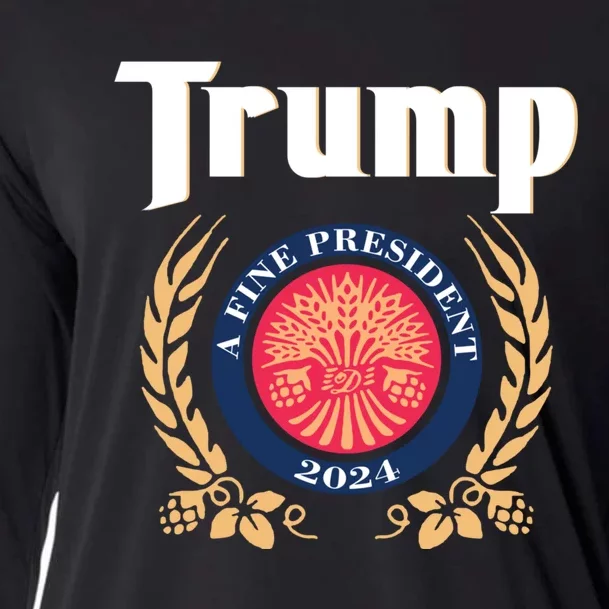 Trump A Fine President 2024 Cooling Performance Long Sleeve Crew