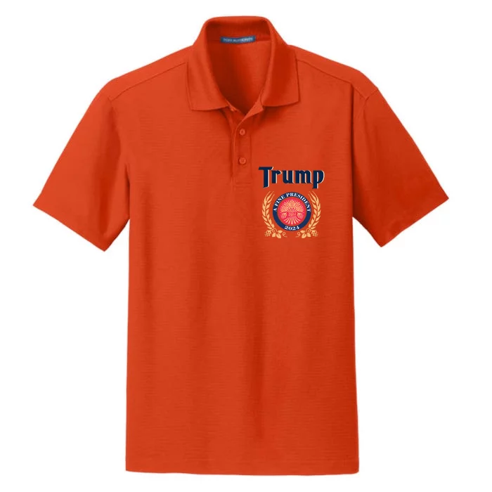 Trump A Fine President 2024 Dry Zone Grid Performance Polo