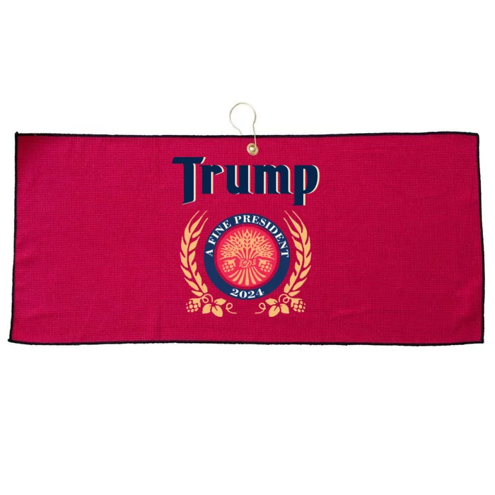 Trump A Fine President 2024 Large Microfiber Waffle Golf Towel