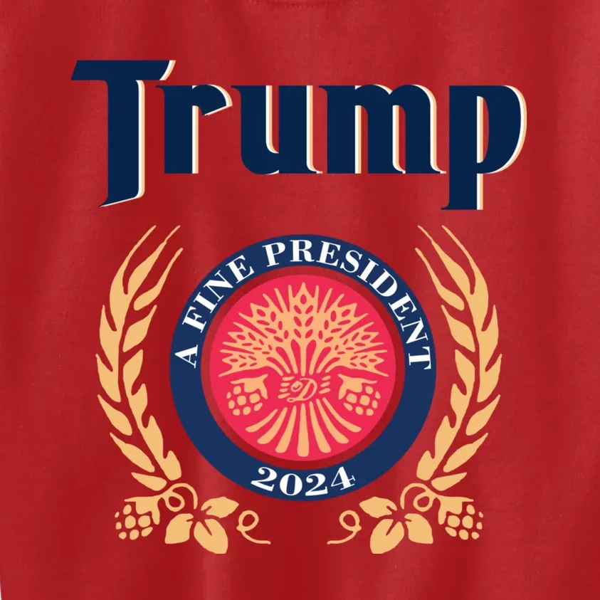 Trump A Fine President 2024 Kids Sweatshirt