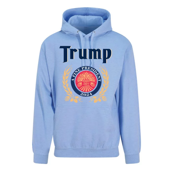 Trump A Fine President 2024 Unisex Surf Hoodie