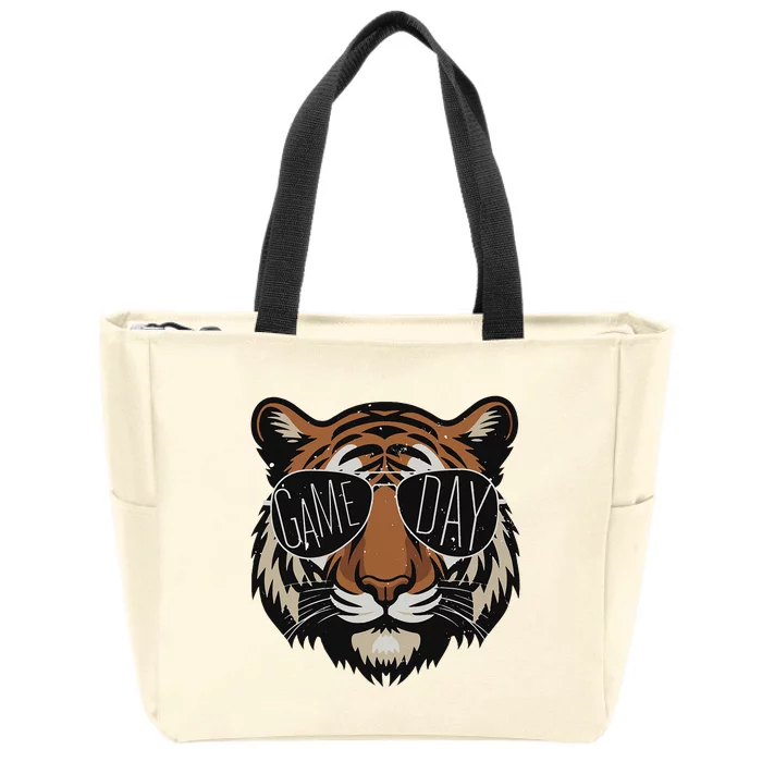 Touchdown American Football Game Day Thanksgiving Tiger Cool Zip Tote Bag