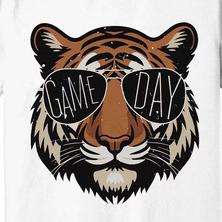 Touchdown American Football Game Day Thanksgiving Tiger Cool Premium T-Shirt