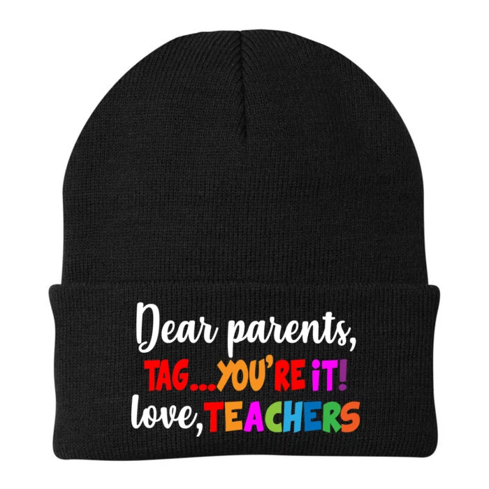 Tag You're It Love Teachers Knit Cap Winter Beanie