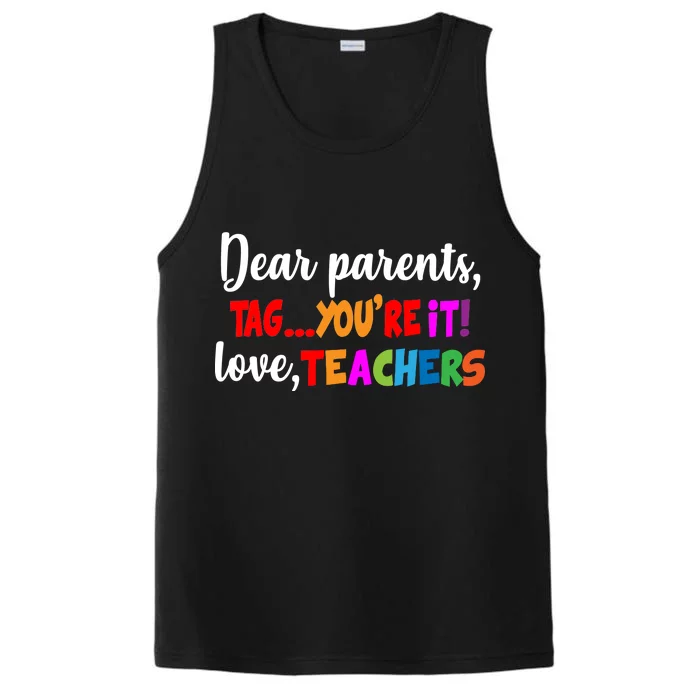 Tag You're It Love Teachers Performance Tank