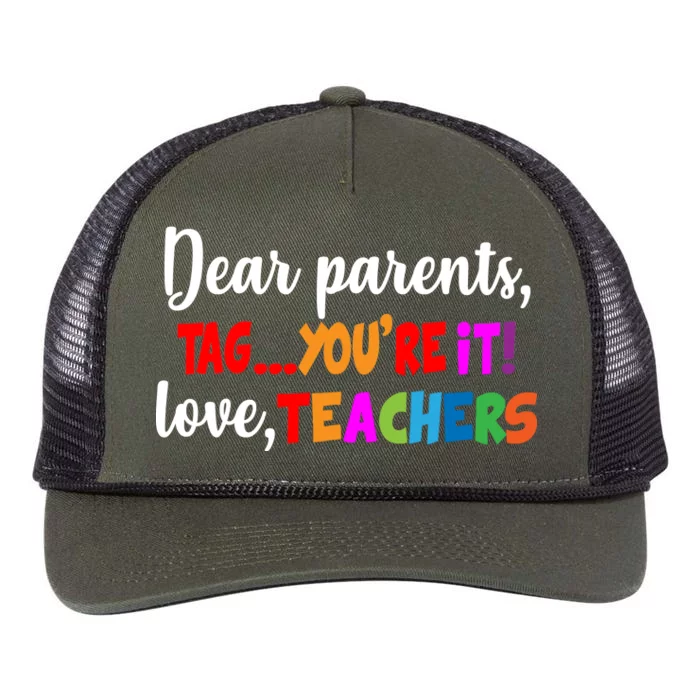 Tag You're It Love Teachers Retro Rope Trucker Hat Cap