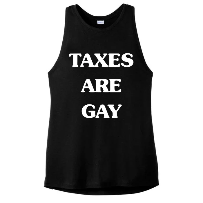 Taxes Are Gay Ladies Tri-Blend Wicking Tank