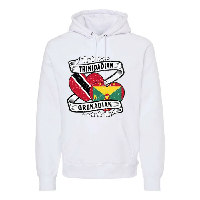 Trinidad And Grenada Flag Trinidadian And Grenadian Premium Hoodie