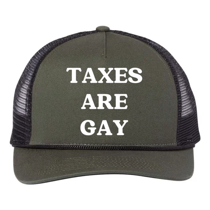 Taxes Are Gay Lgbtq+ Rights Taxation Equality Retro Rope Trucker Hat Cap