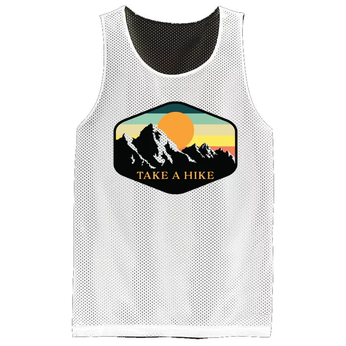 TAKE A HIKE RETRO VINTAGE OUTDOOR HIKING Mesh Reversible Basketball Jersey Tank