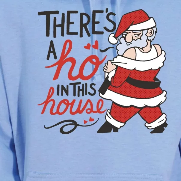 There's A Ho In This House Funny Santa Unisex Surf Hoodie