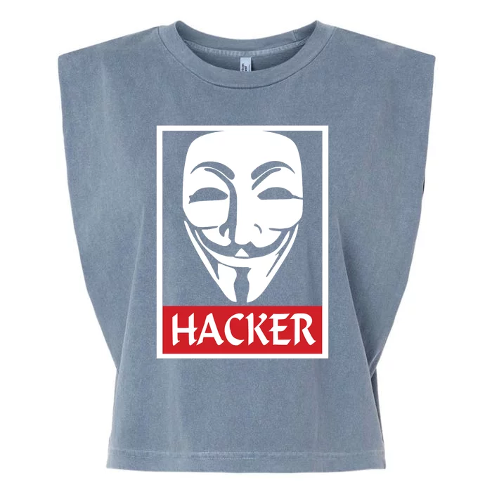 The Anonymous Hacker New Design Garment-Dyed Women's Muscle Tee