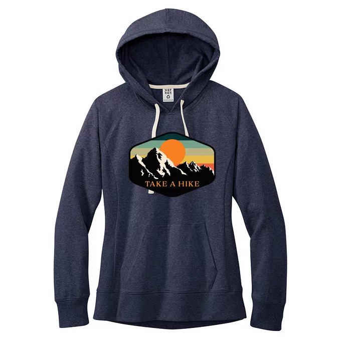 Take A Hike Retro Vintage Outdoor Hiking Women's Fleece Hoodie