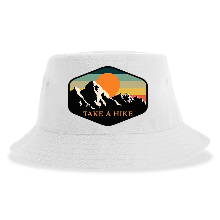 Take A Hike Retro Vintage Outdoor Hiking Sustainable Bucket Hat