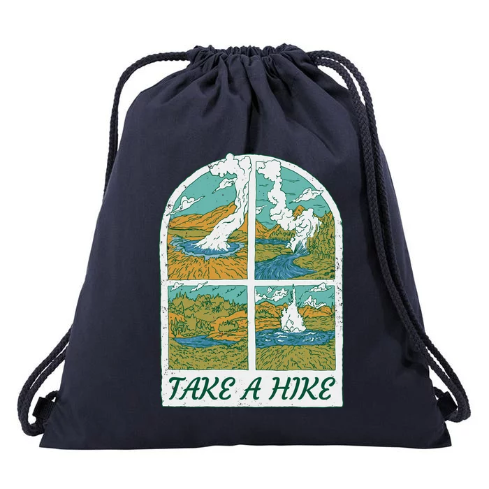 Take A Hike Drawstring Bag