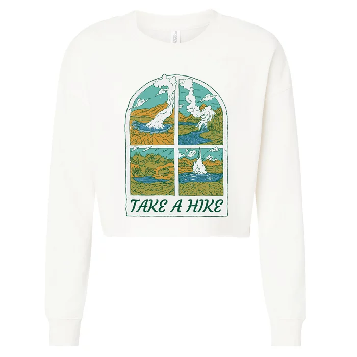 Take A Hike Cropped Pullover Crew