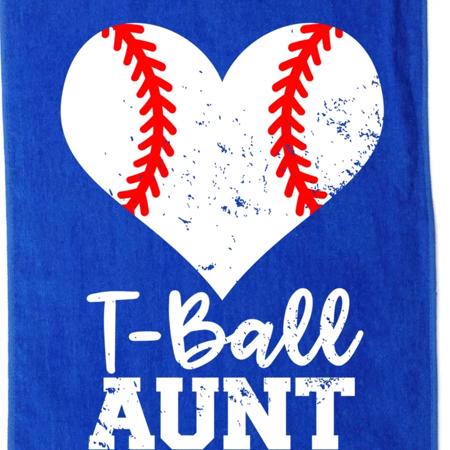 Tball Aunt Heart Funny Tee Ball Aunt Gift Platinum Collection Golf Towel