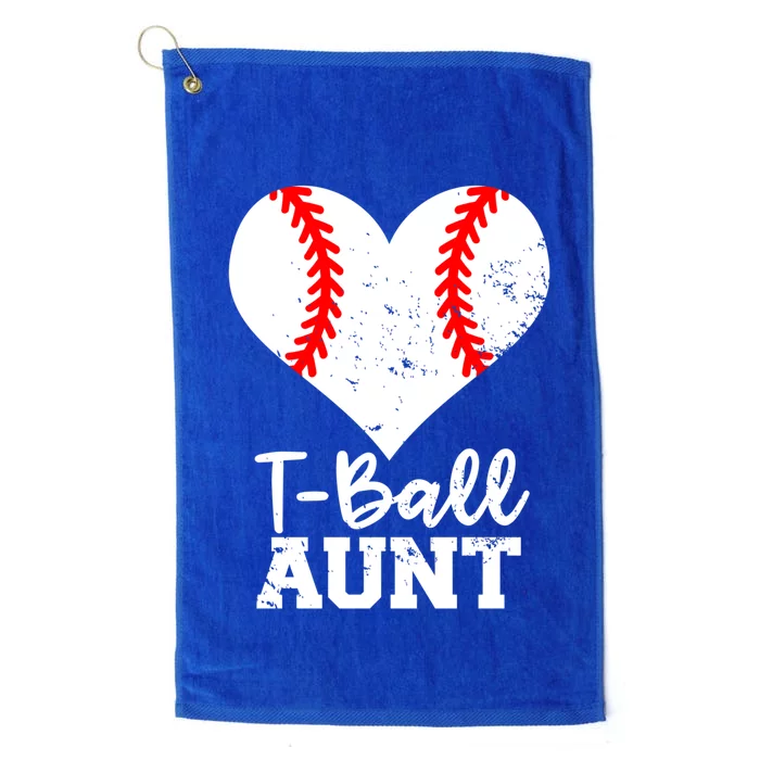 Tball Aunt Heart Funny Tee Ball Aunt Gift Platinum Collection Golf Towel