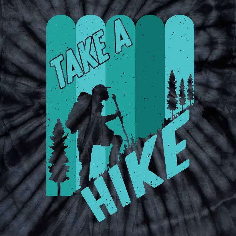 Take A Hike Walking Mountain Camping Hiking Gift Tie-Dye T-Shirt