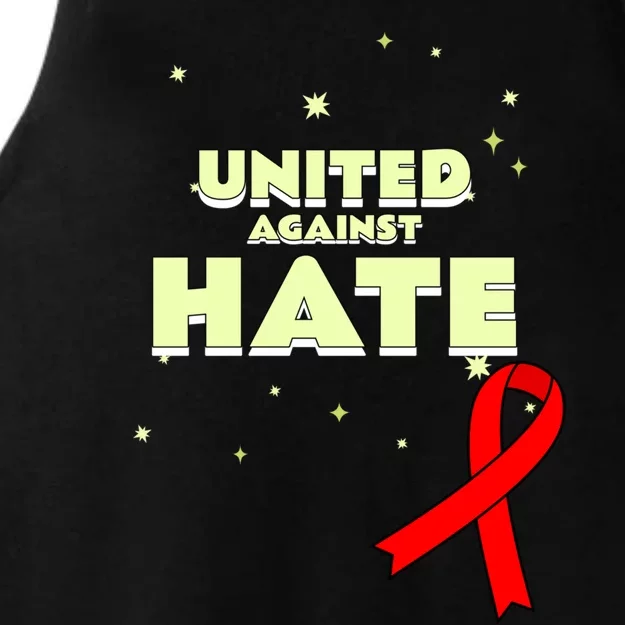 Together Against Hate World Aids Awareness Day Gift Ladies Tri-Blend Wicking Tank